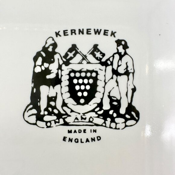 Vtg Kernewek Teapot w Lid English Bone China Hexagonal White w Purple Florals - Picture 6 of 9